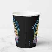 Gobelets En Papier Graphique des lumières de Neon Retro Supergirl (Droite)