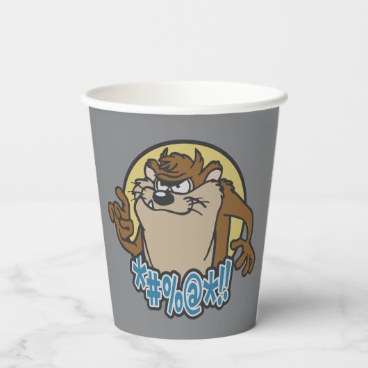 Gobelets En Papier Graphique en cercle extensible TAZ™ (Verso)