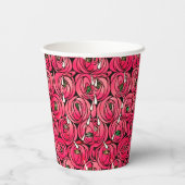 Gobelets En Papier Graphique rose Art Nouveau Rennie Macintosh (Verso)