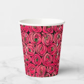 Gobelets En Papier Graphique rose Art Nouveau Rennie Macintosh (Gauche)