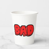 Gobelets En Papier Gras rouge mauvais style de graffiti (Recto)