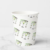 Gobelets En Papier GRASSHOPPER Cocktail Recette Art (Verso)