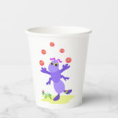 Gobelets En Papier Grasshopper violet Jongler amusant Créature (Recto)
