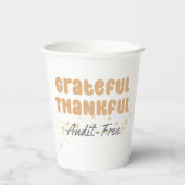Gobelets En Papier Grateful Vérification gratuite - Drôle comptable (Verso)