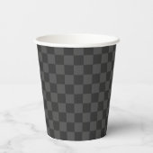 Gobelets En Papier Gray Checkerboard (Verso)