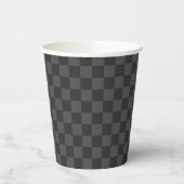 Gobelets En Papier Gray Checkerboard (Gauche)