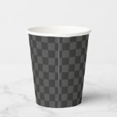 Gobelets En Papier Gray Checkerboard (Droite)