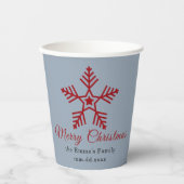 Gobelets En Papier Gray Red Minimal Merry Christmas Party Cup (Recto)