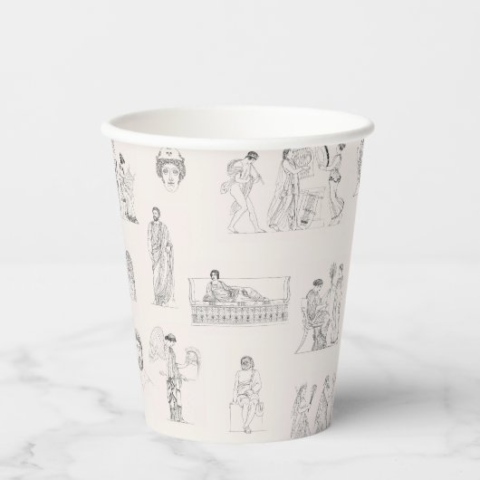 Gobelets En Papier Grèce antique Classique Histoire grecque Motif (Recto)