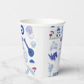 Gobelets En Papier Grèce Bleu et Blanc (Droite)