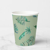 Gobelets En Papier Green Botanical Baby Shower Cups (Droite)