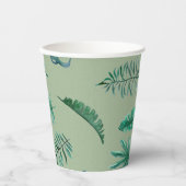 Gobelets En Papier Green Botanical Baby Shower Cups (Recto)