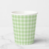 Gobelets En Papier Green Checkerboard Pattern (Gauche)