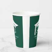 Gobelets En Papier Green College University Classe Casquette de 2025 (Droite)