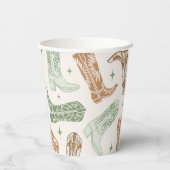 Gobelets En Papier Green Cowboy Boot Paper Cups (Verso)