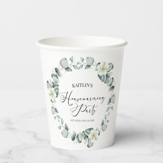 Gobelets En Papier Green Eucalyptus (Verso)