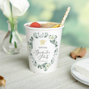 Gobelets En Papier Green Eucalyptus Botanical Graduical Party