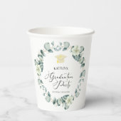 Gobelets En Papier Green Eucalyptus Botanical Graduical Party (Verso)