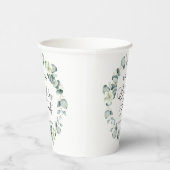 Gobelets En Papier Green Eucalyptus Feuille fête d'anniversaire (Droite)