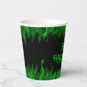 Gobelets En Papier Green Flames in the Starlight Sky (Recto)