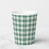 Gobelets En Papier Green Gingham Plaid Gender Neutral (Droite)