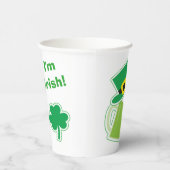 Gobelets En Papier Green Irish Beer Me St Patrick's Day (Droite)