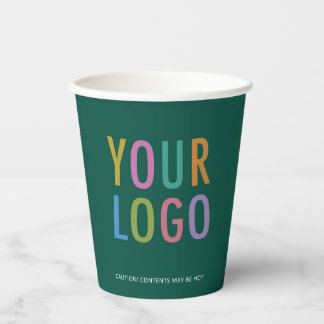 Gobelets En Papier Green Paper Cups Custom Company Logo Branded 8 oz