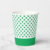 Gobelets En Papier Green Polka Dots (Verso)