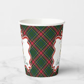 Gobelets En Papier Green Tartan Plaid Christmas Bear Birthday Party (Gauche)