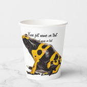 Gobelets En Papier Grenouille à poison jaune et noire à bande jaune (Recto)