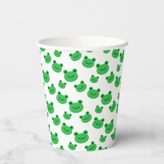 Gobelets En Papier Grenouille fête d'anniversaire Croaking Green Part (Verso)