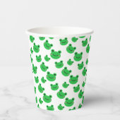 Gobelets En Papier Grenouille fête d'anniversaire Croaking Green Part (Recto)
