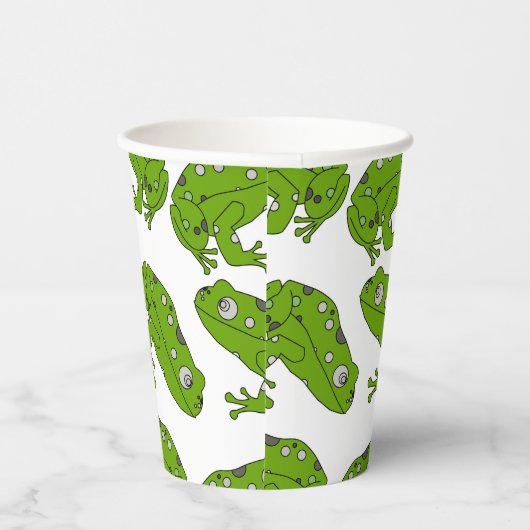 Gobelets En Papier Grenouille verte (Droite)