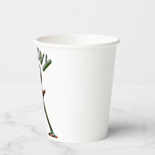 Gobelets En Papier Grenouille verte super (Gauche)