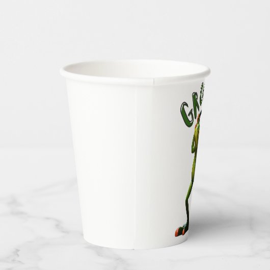 Gobelets En Papier Grenouille verte super (Droite)
