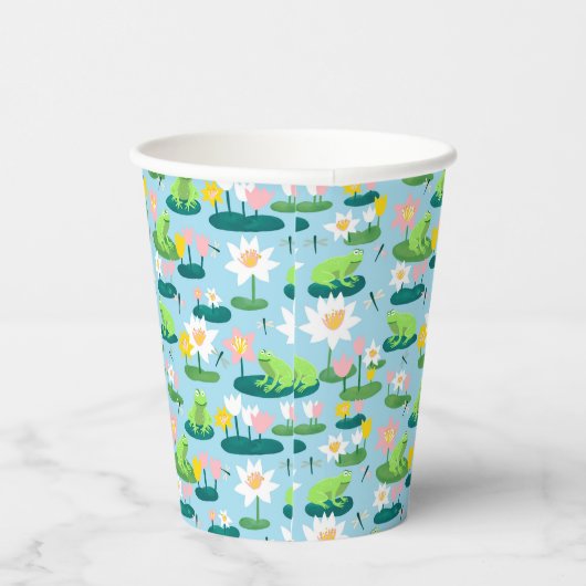 Gobelets En Papier Grenouilles et Lily Pads BABY SHOWER d'anniversair (Droite)