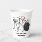 Gobelets En Papier Grève de bol de texte personnalisé (Verso)