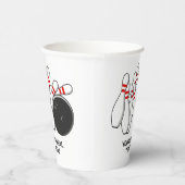 Gobelets En Papier Grève de bol de texte personnalisé (Droite)