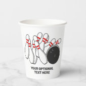 Gobelets En Papier Grève de bol de texte personnalisé (Recto)