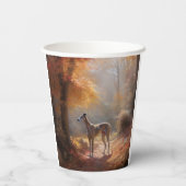 Gobelets En Papier Greyhound à l'automne Feuilles automne Inspiration (Verso)