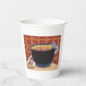 Gobelets En Papier Grillades au barbecue avec des tongues et des broc (Recto)