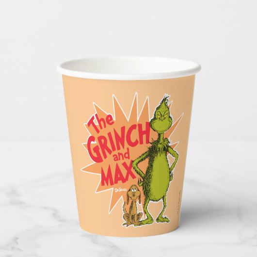 Gobelets En Papier Grille | Grinch & Max Starburst (Verso)