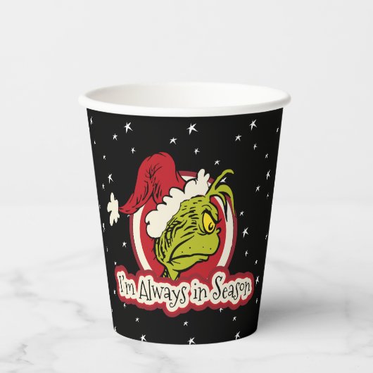 Gobelets En Papier Grille | Je suis toujours en saison (Recto)