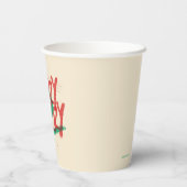 Gobelets En Papier Grille | Joyeux Joyeux Grunge Graphique (Verso)