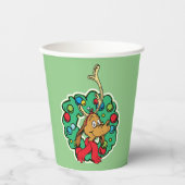 Gobelets En Papier Grille | Max Christmas Wreath (Recto)