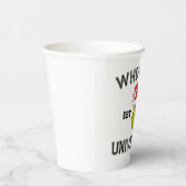 Gobelets En Papier Grille | Who-ville University Est 1957 (Droite)