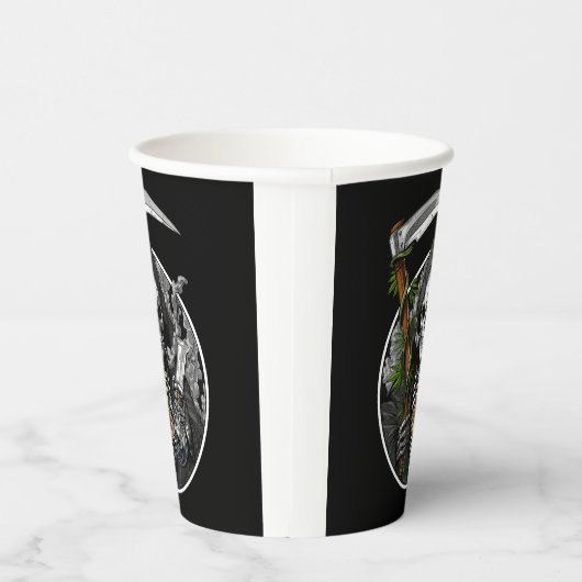Gobelets En Papier Grim Reaper Fumer Weight Tasse de papier (Droite)