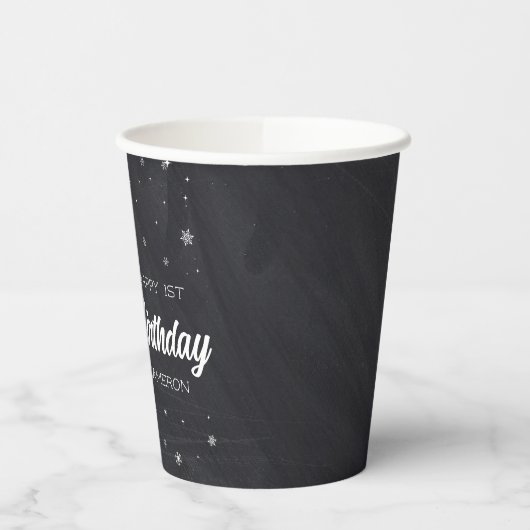 Gobelets En Papier Grinch Chalkboard Anniversaire (Gauche)