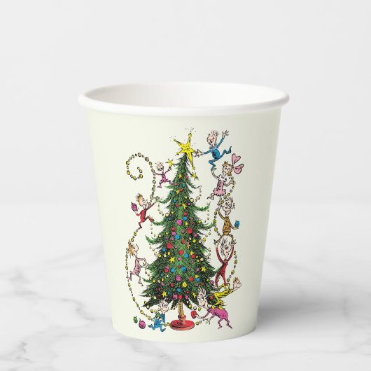 Gobelets En Papier Grinch classique | Arbre de Noël (Recto)