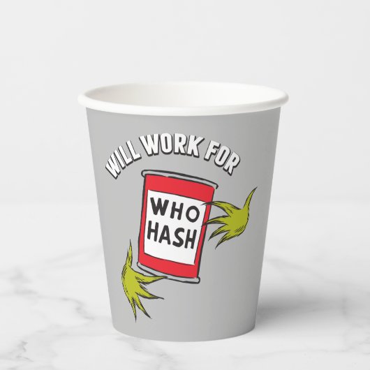 Gobelets En Papier Grinch classique | Fonctionnera pour le devis de h (Recto)